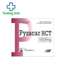 Pyzacar HCT 100/25 mg Pymepharco - Thuốc điều trị tăng huyết áp