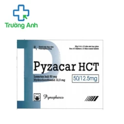 Pyzacar HCT 50/12.5 mg Pymepharco - Thuốc điều trị tăng huyết áp hiệu quả