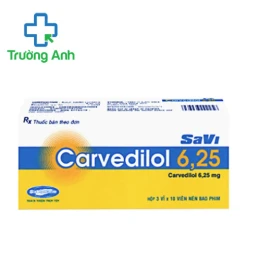 Savi Carvedilol 6.25mg - Thuốc điều trị suy tim hiệu quả