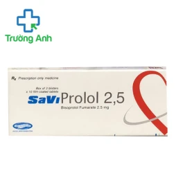 Savi Prolol 2,5 - Thuốc điều trị tăng huyết áp, suy tim hiệu quả