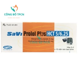 SaViProlol Plus HCT 5/6,25 - Thuốc điều trị tăng huyết áp hiệu quả