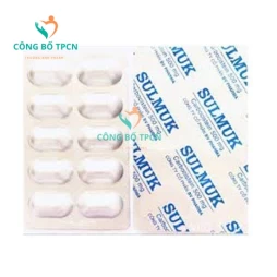 Sulmuk 500mg BV - Thuốc điều trị các bệnh viêm nhiễm đường hô hấp