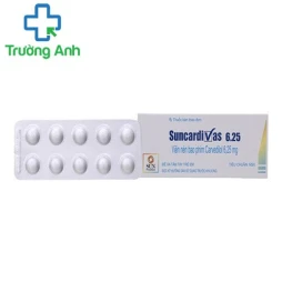 Suncardivas 6,25mg - Thuốc điều trị suy tim sung huyết hiệu quả