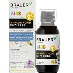 Brauer Manuka Honey Dry Cough 100ml - Thực phẩm giảm ho khan