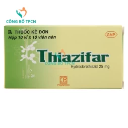 Thiazifar 25mg Pharmedic - Thuốc điều trị cao huyết áp