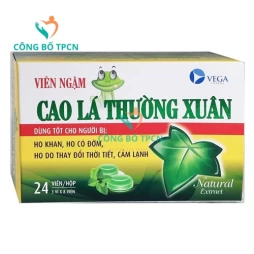 Viên ngậm Cao lá thường xuân Vega - Giúp điều trị viêm phế quản