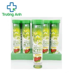 Viên sủi Mát gan Actiso Râu ngô Rau má Novatis - Giúp lợi mật