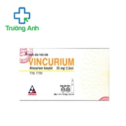 Vincurium 25mg/2,5ml Vinphaco - Thuốc gây mê hiệu quả