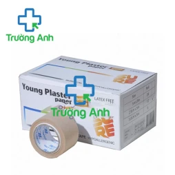 Young Plaster Paper 1.25cm x 5m (brown) - Băng keo cuộn dấy cố định gạc